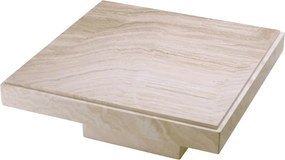 Masuta de cafea design LUX din travertin Sartoria, 83x83cm