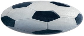 BAMBINO 38540 cerc covor lavabil - Fotbal pentru copii anti-alunecare - negru / alb