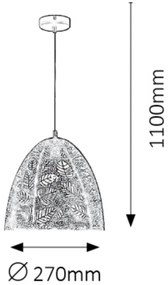 Rabalux 2277 - Lustră pe cablu MANORCA 1xE27/40W/230V
