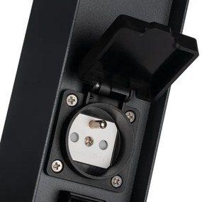 Lampă de exterior cu 2 prize Kanlux 38765 DASTEN 1xG9/11W/230V 50 cm IP44 negru