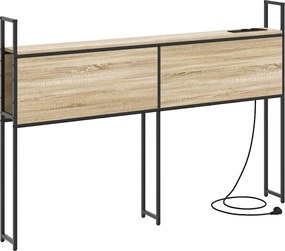 vidaXL Tăblie de Depozitare cu Stație de Încărcare Stejar sonoma