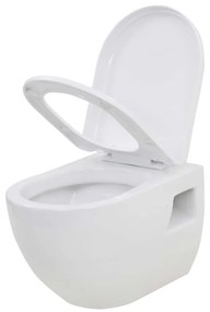 Toaleta suspendata cu rezervor WC ascuns, alb, ceramica Alb