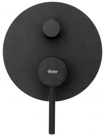 Set baterie pentru dus Lungo negru mat