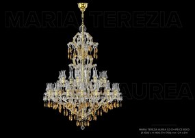 Candelabru Cristal Bohemia Exclusive 24 brate MARIA TEREZIA AUREA