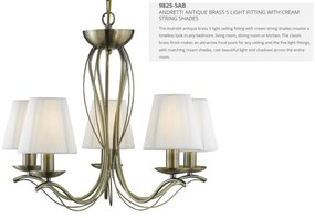 Candelabru stil clasic cu 5 brate Andretti alama antic 9825-5AB SRT