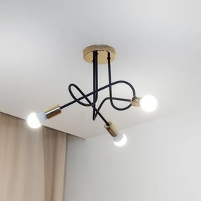 Lustră aplicată OXFORD 3xE27/15W/230V auriu/negru