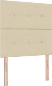 vidaXL Cap de pat cu înălțime ajustabilă Crem 90 cm țesătură