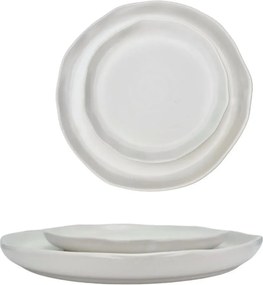 Farfurie Desert NOVUM alb mat Milk Foam 21cm (gresie ceramica glazurata manual)