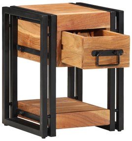vidaXL Noptiere, 2 buc., 30x30x40 cm, lemn masiv de acacia