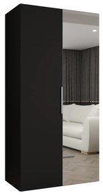 Dulap de haine 100 cm Mirabella 2 (Negru + Cașmir). 1126397