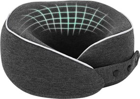 vidaXL Perna de gât pentru călătorie Gri închis 28 x 28 x 14 cm