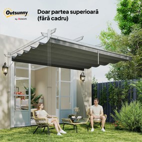 Outsunny Acoperiș de Schimb pentru Pergolă cu 10 Orificii de Drenaj,  Permeabil, 4x3 m, Bej | Aosom Romania
