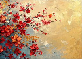 Tablou pe sticlă - Copac înflorit (70x50 cm)