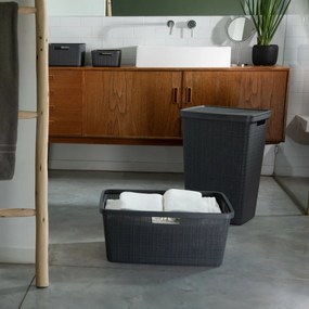 Curver Coș pentru rufe murdare Jute 58 l, griînchis