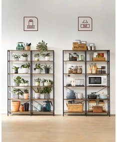 Bibliotecă NAVARO maro/negru