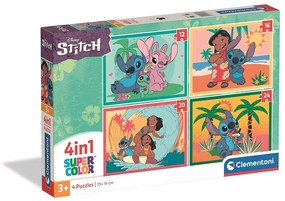 Disney Lilo și Stitch Puzzle Clementoni 4 în 1