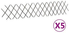 vidaXL Garduri cu zăbrele, 5 buc.,180 x 30 cm, salcie