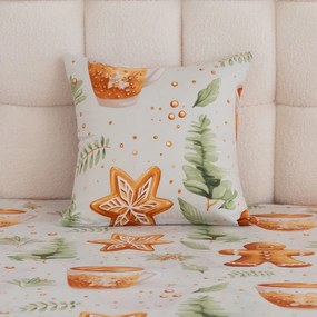 Husa de perna din microfibra WINTER GINGERMAN 45x45 cm, alb