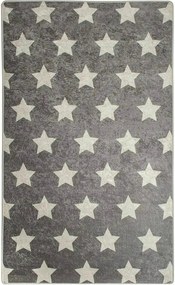 Covor YILDIZ, 140x190 cm, forma dreptunghiulara, stofa catifelata, gri