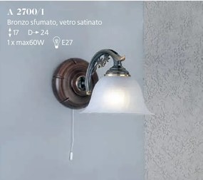 Aplica de perete design italian din alama cu lemn 2700