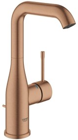Baterie chiuveta baie cupru mat Grohe Essence, L cu ventil pop-up
