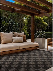 Covor pentru exterior și interior negru/crem 120x170 cm Haringey Dorothy – Ted Baker