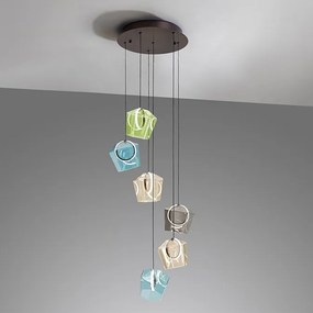 Lustra cu 5 pendule LED design decorativ Ingrid 5L color