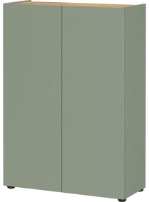 Dulap verde salvie cu aspect de lemn de stejar 74x105x33 cm Alviano – Germania