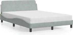 vidaXL Cadru de pat, Dover, gri deschis, 120x200 cm, catifea