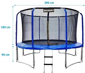 Marimex, Trambulină cu plasă de siguranță și scară, 396 cm