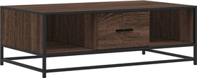 vidaXL Măsuță cafea, stejar maro, 100x57x35 cm, lemn prelucrat/metal