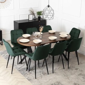 JAKS Masa rotundă extensibilă 80 - 160 cm stejar rustic Dorian