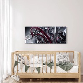 Tabloul cu abstracție gri (120x50 cm)