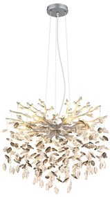 Globo 64138H1S - Candelabru suspendat pe cablu QUEENA, 8xE14/40W/230V, argintiu