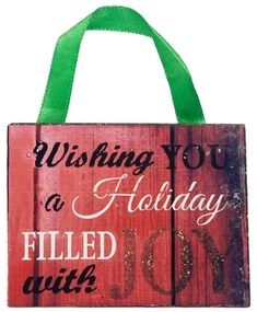 Ornament Craciun MAGIC HOLIDAY, 8x6cm