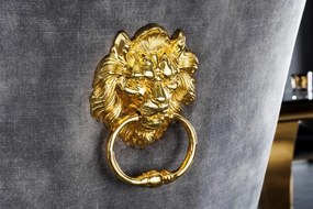 Set 2 scaune stil baroc Modern Barock, gri/ auriu