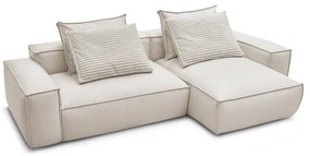 Colțar bej cu tapițerie din imitație de piele (cu colț variabil) Boheme – Bobochic Paris