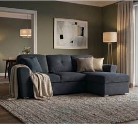 Coltar extensibil, material texturat gri, APARTMENT 245cm