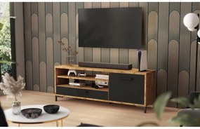 Dulap TV Cascade  (stejar lancaster + negru). 1098746