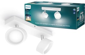 Spot LED BRACIA 2xLED/5,5W/230V alb Philips
