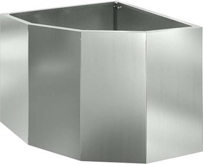 vidaXL Ghiveci de colț Argintiu 45 x 45 x 35 cm Oțel galvanizat