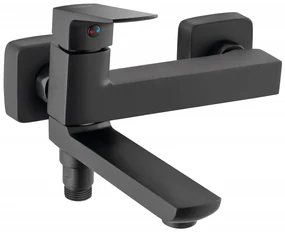 VITTO BLACK VERDELINE - Baterie perete cada-dus cu pipa mobila cu rol de comutator cada-dus BVI1RVLBL