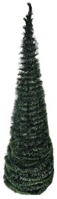 Brad artificial de Craciun pliabil NOVOKIDS Pop-up Tree, Cu ace lungi, Coroana bogata, Inaltime 120 cm, Suport inclus, Pom de Craciun, Ecologic, Verde