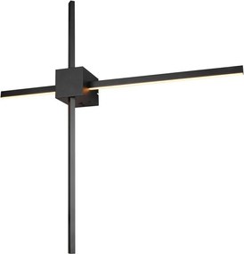 Aplică de perete negru-mat LED cu intensitate reglabilă Cassino – Trio