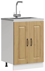 vidaXL Dulap de bază pentru chiuvetă „Kalmar” Stejar Artisan Lemn