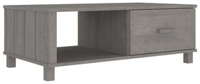 340455 vidaXL Masă cafea „HAMAR”, gri deschis, 100x55x35 cm, lemn masiv pin