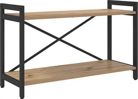 vidaXL Raft pentru cărți Stejar Artizanal 40 x 30 x 85 cm