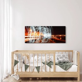 Tablou cu valuri de lumini (120x50 cm)