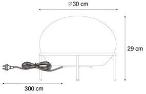 Lampă de masă de design pentru exterior negru - Jannie