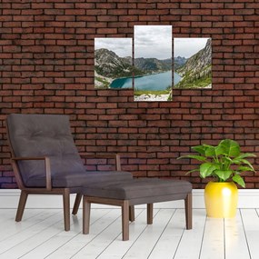 Tablou cu lac în munți (90x60 cm)